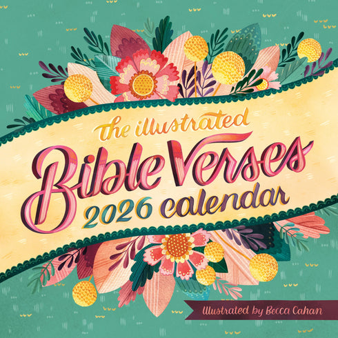 ILLUSTRATED BIBLE VERSES WALL CALENDAR 2026