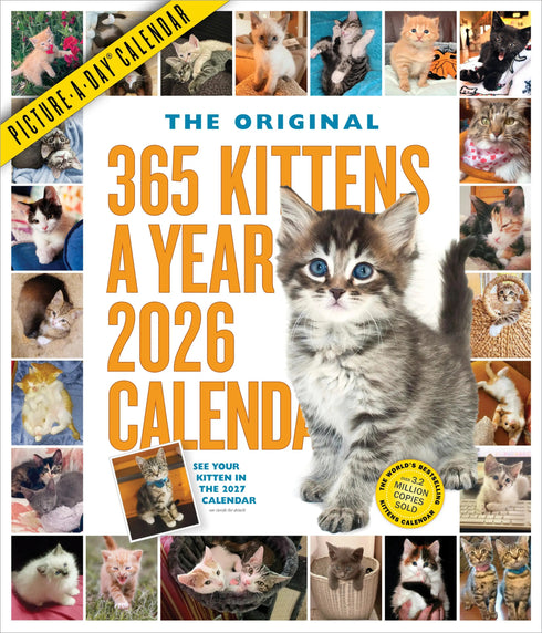 365 KITTENS-A-YEAR PICTURE-A-DAY® WALL CALENDAR 2026