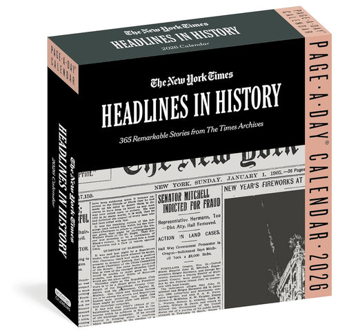 NEW YORK TIMES HEADLINES IN HISTORY PAGE-A-DAY® CALENDAR 2026