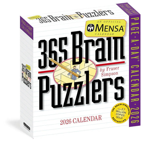 MENSA 365 BRAIN PUZZLERS PAGE-A-DAY® CALENDAR 2026