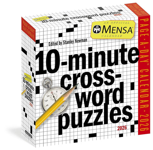 MENSA 10-MINUTE CROSSWORD PUZZLES PAGE-A-DAY® CALENDAR 2026