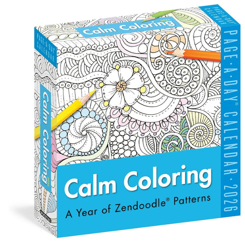 CALM COLORING PAGE-A-DAY® CALENDAR 2026