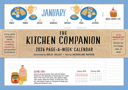 KITCHEN COMPANION PAGE-A-WEEK CALENDAR 2026