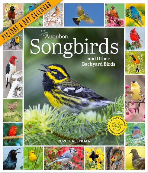 AUDUBON SONGBIRDS AND OTHER BACKYARD BIRDS PICTURE-A-DAY® WALL CALENDAR 2026
