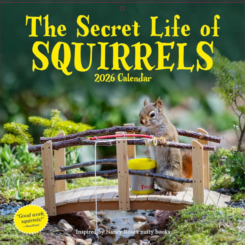 SECRET LIFE OF SQUIRRELS WALL CALENDAR 2026