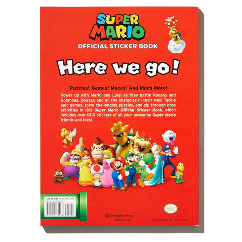 SUPER MARIO OFFICIAL STICKER BOOK - NINTENDO