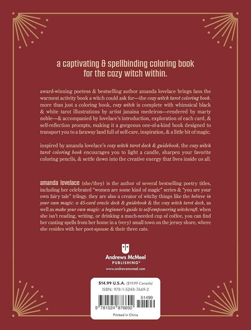 COZY WITCH TAROT COLORING BOOK -MEDEIROS. JANAINA