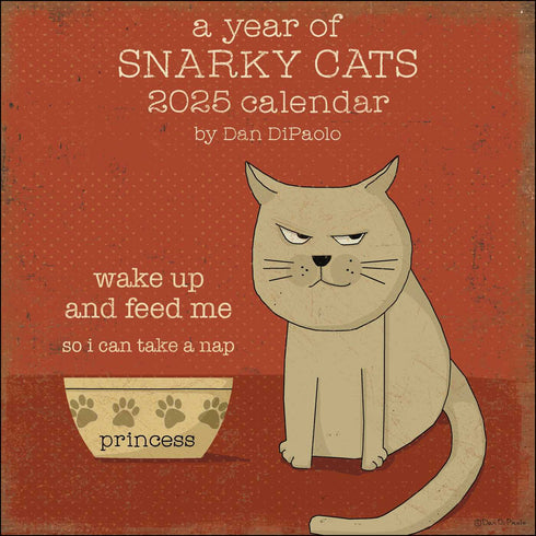 Year Of Snarky Cats 2025 Wall Calendar, A