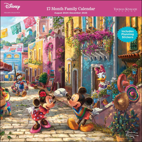 DISNEY DREAMS COLLECTION BY THOMAS KINKADE STUDIOS: 17-MONTH 2024-2025 FAMILY WA