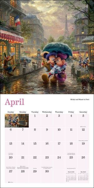 DISNEY DREAMS COLLECTION BY THOMAS KINKADE STUDIOS: 2025 WALL CALENDAR