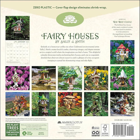 FAIRY HOUSES 2025 WALL CALENDAR