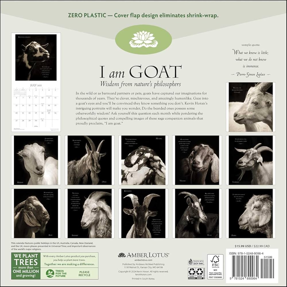 I AM GOAT 2025 WALL CALENDAR Jerrol's Supplies