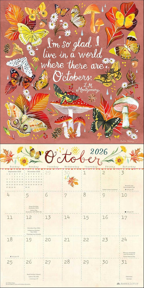 KATIE DAISY 2026 WALL CALENDAR
