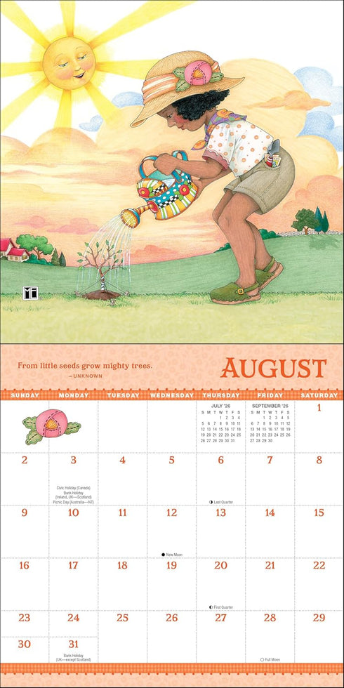 MARY ENGELBREIT'S GROW WITH THE FLOW 2026 MINI WALL CALENDAR