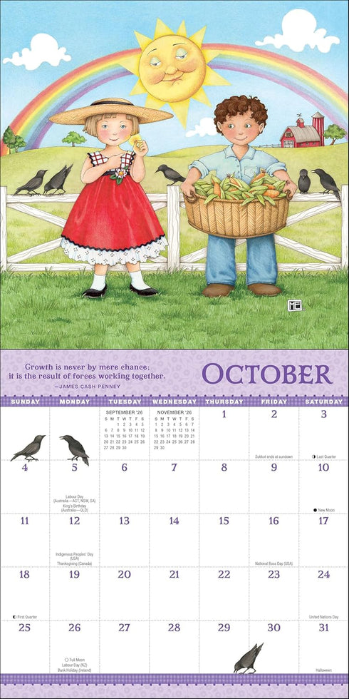 MARY ENGELBREIT'S GROW WITH THE FLOW 2026 MINI WALL CALENDAR