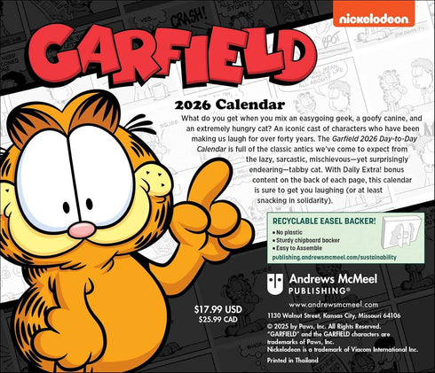 GARFIELD 2026 DAY-TO-DAY CALENDAR