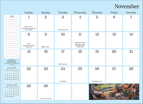 DISNEY DREAMS COLLECTION BY THOMAS KINKADE 2026 MONTHLY POCKET PLANNER CALENDAR