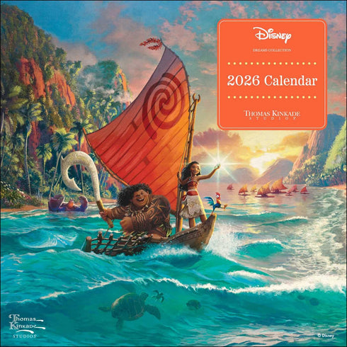 DISNEY DREAMS COLLECTION BY THOMAS KINKADE STUDIOS 2026 MINI WALL CALENDAR