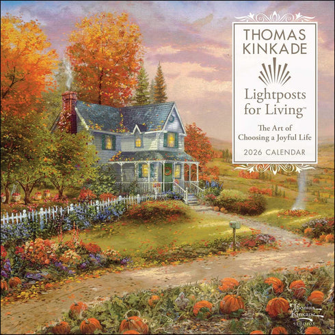 THOMAS KINKADE LIGHTPOSTS FOR LIVING 2026 WALL CALENDAR