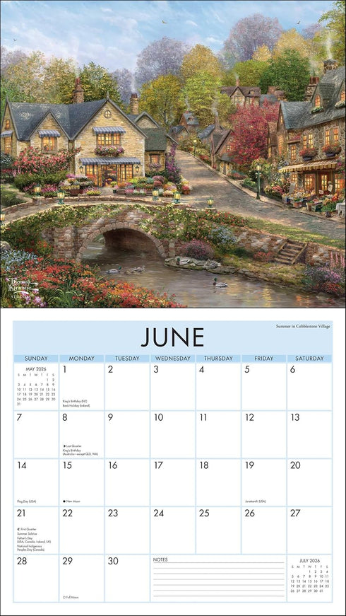 THOMAS KINKADE STUDIOS 2026 DELUXE WALL CALENDAR