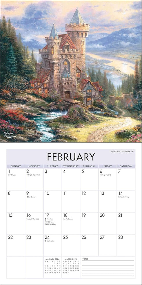THOMAS KINKADE STUDIOS 2026 MINI WALL CALENDAR