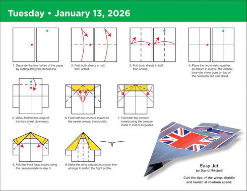 PAPER AIRPLANE 2026 FOLD-A-DAY CALENDAR