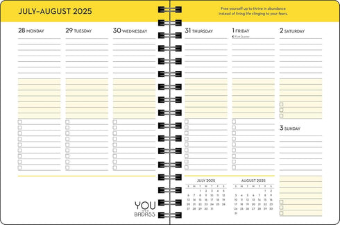YOU ARE A BADASS DELUXE ORGANIZER 17-MONTH 2025-2026