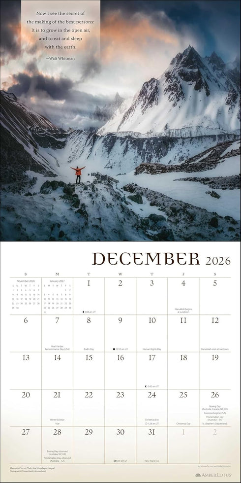 WANDERLUST 2026 WALL CALENDAR