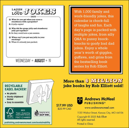 LAUGH-OUT-LOUD JOKES 2026 DAY-TO-DAY CALENDAR