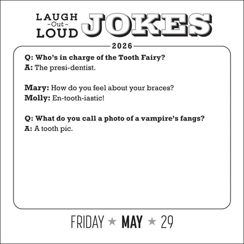LAUGH-OUT-LOUD JOKES 2026 DAY-TO-DAY CALENDAR