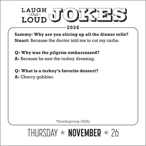 LAUGH-OUT-LOUD JOKES 2026 DAY-TO-DAY CALENDAR