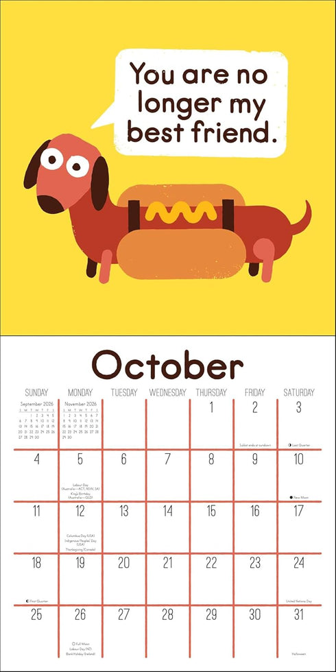 THE ART OF DAVID OLENICK 2026 WALL CALENDAR: LET'S TALK ABOUT OUR FILLINGS