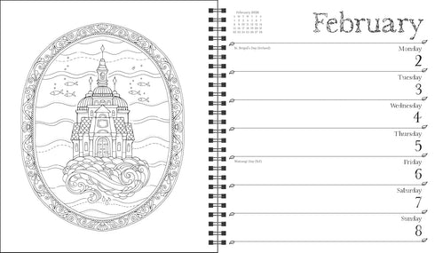 JOHANNA BASFORD 12-MONTH 2026 WEEKLY COLORING CALENDAR
