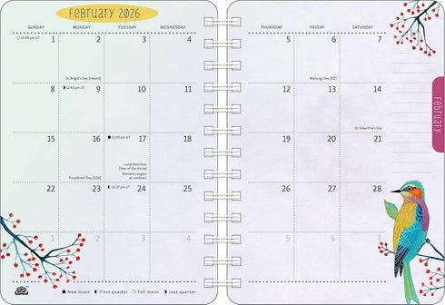 BIRDS OF A FEATHER 2026 WEEKLY PLANNER CALENDAR