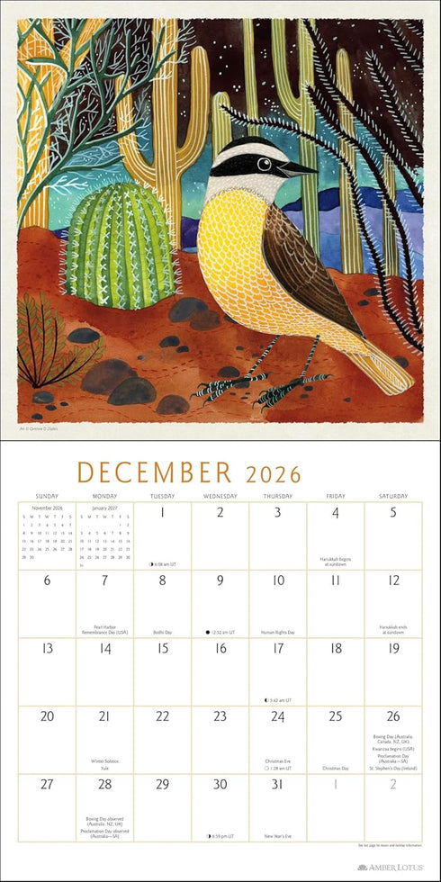FEATHERED FRIENDS 2026 WALL CALENDAR