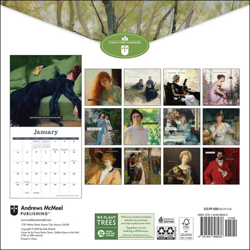 PUNK HISTORY 2026 WALL CALENDAR: CLASSICAL ART, MODERN ATTITUDE
