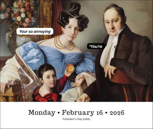 PUNK HISTORY 2026 DAY-TO-DAY CALENDAR: CLASSICAL ART, MODERN ATTITUDE