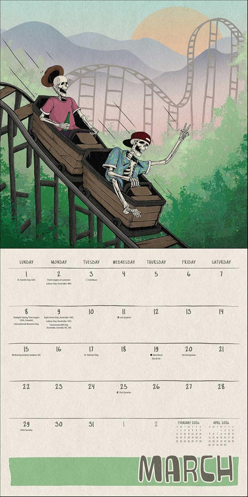 DEATH TAKES A HOLIDAY 2026 WALL CALENDAR