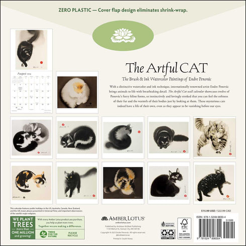 ARTFUL CAT 2026 WALL CALENDAR