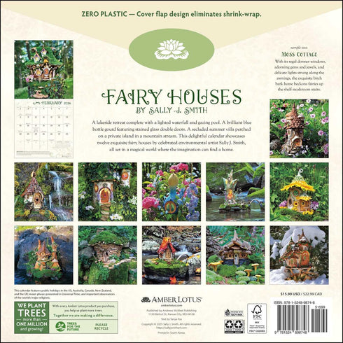 FAIRY HOUSES 2026 WALL CALENDAR