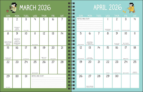 SARAH'S SCRIBBLES 12-MONTH 2026 MONTHLY/WEEKLY PLANNER