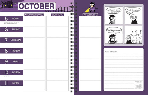 SARAH'S SCRIBBLES 12-MONTH 2026 MONTHLY/WEEKLY PLANNER