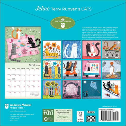 FELINE 2026 WALL CALENDAR