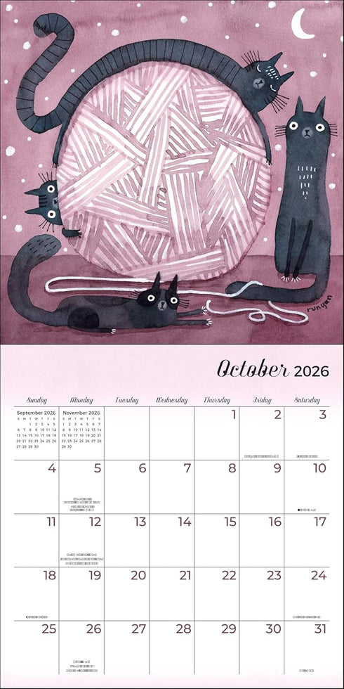 FELINE 2026 WALL CALENDAR