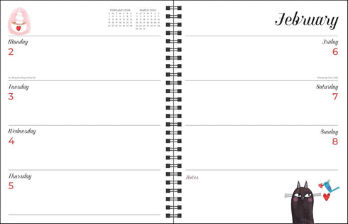 FELINE 12-MONTH 2026 MONTHLY/WEEKLY PLANNER CALENDAR