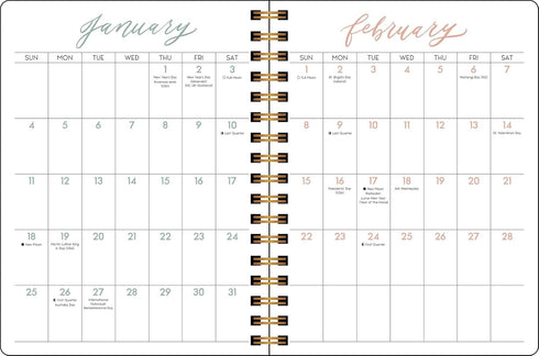 SCRIPTURES AND FLORALS 12-MONTH 2026 HARDCOVER MONTHLY/WEEKLY PLANNER CALENDAR