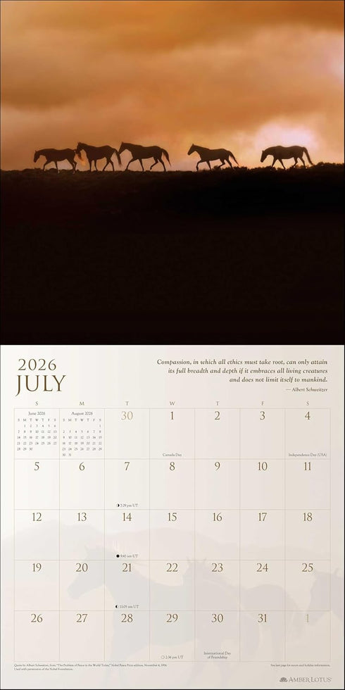 SPIRIT HORSES 2026 WALL CALENDAR BY TONY STROMBERG
