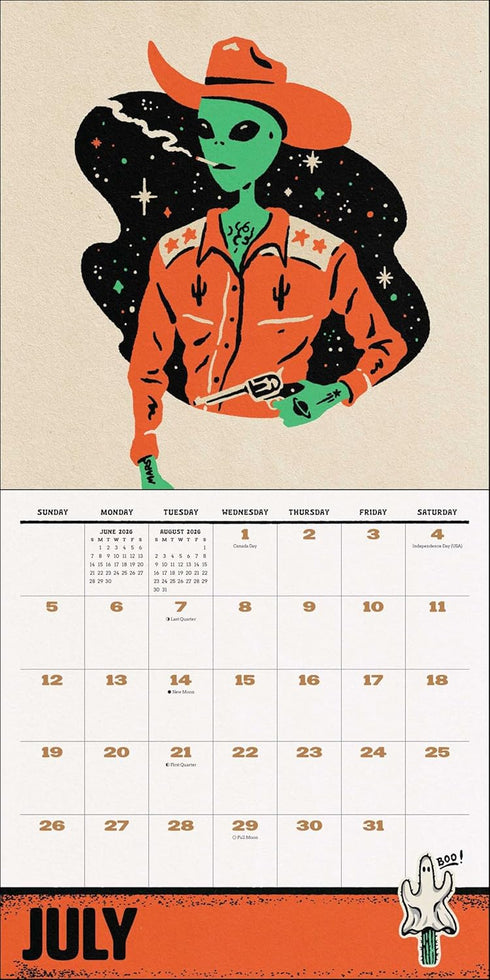 WEIRD, WEIRD WEST 2026 WALL CALENDAR