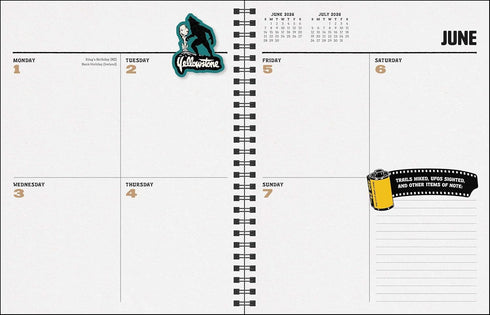 PARANORMAL PARKS 12-MONTH 2026 MONTHLY/WEEKLY PLANNER