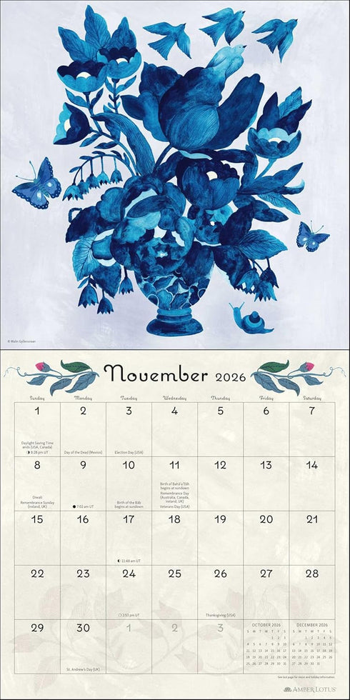 FLORA & FAUNA 2026 WALL CALENDAR